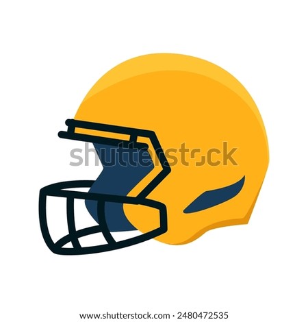 American football helmet icon object cartoon, sticker flat vector