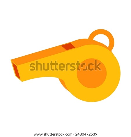 referee's whistle icon object cartoon, sticker flat vector