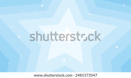 Beautiful background blue stars with sparkles. Vector illustration