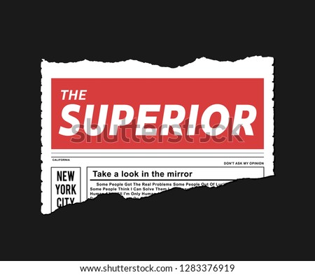 Illustration On Torn Paper Slogan, t-shirt for graphic design and different jobs - vector 