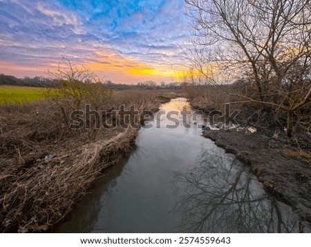 Similar – Foto Bild Bank- und Baumschatten im Winter in Kreuzberg