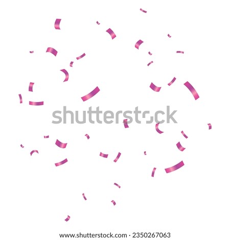 Vector transparent background with pink confetti.