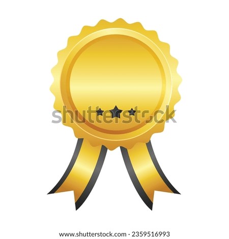 Vector award ribbon on white background.