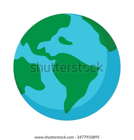 Planet Earth icon Earth day flat symbol.