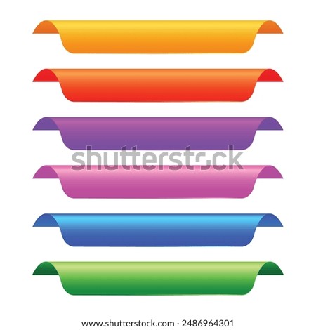 Infographic vivid ribbons Banners templates for numbers tabs labels options elements