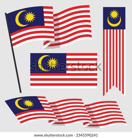 Vector Malaysia Flag Merdeka Illustration