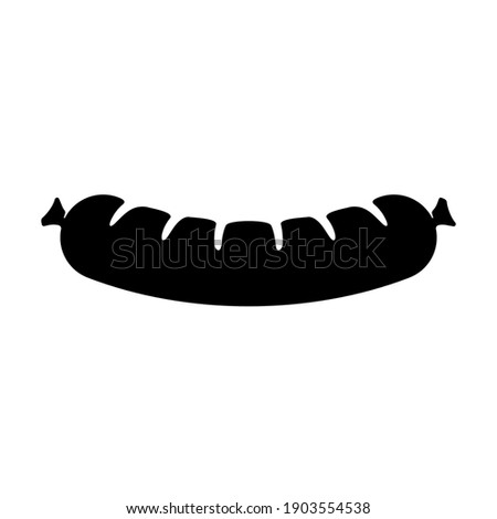 Sausage icon. Frankfurt eating sausage symbol, logo. Simple style vector illustration