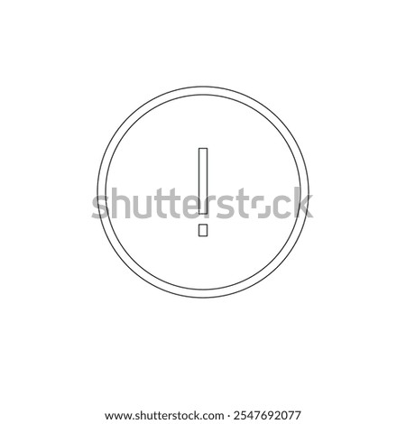 Alert circle icon vector white background 