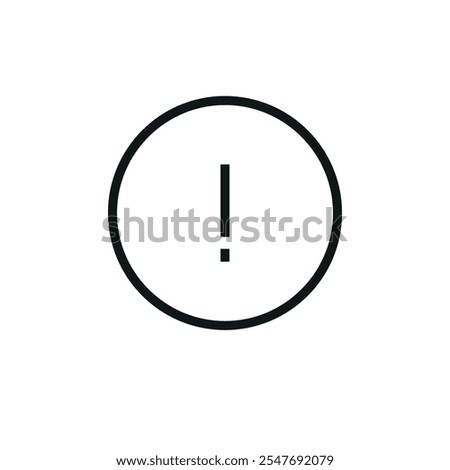 Alert circle icon vector white background 