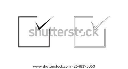 Check square icon white background