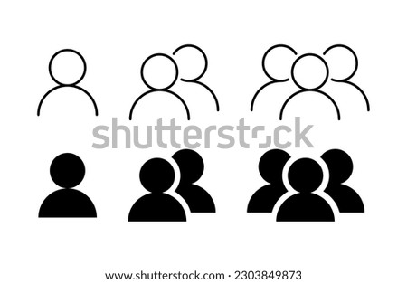  People Icon set in trendy flat style isolated on background, crowd signs, persons symbol for your infographics web site design, logo, app, UI, vector illustration
