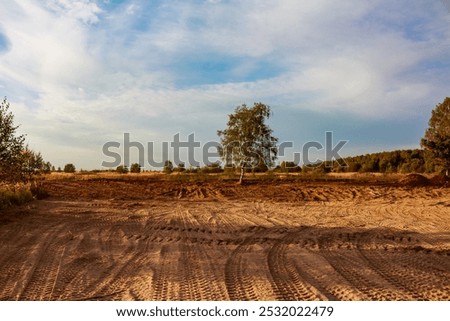 Similar – Image, Stock Photo Industrial area with level crossing