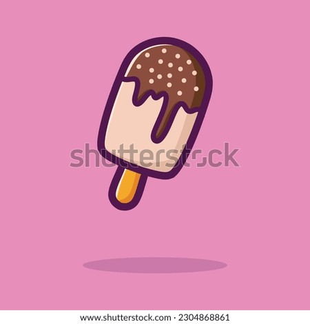 Ice cream icon vector illustration . fast food collection. food icon isolated