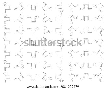 ornament arrow direction sign board hook curved arrow square spin rotate icon reload round on white isolated background