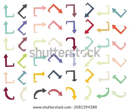 ornament arrow direction sign board hook curved arrow square spin rotate icon reload round on white isolated background