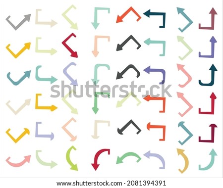 ornament arrow direction sign board hook curved arrow square spin rotate icon reload round on white isolated background