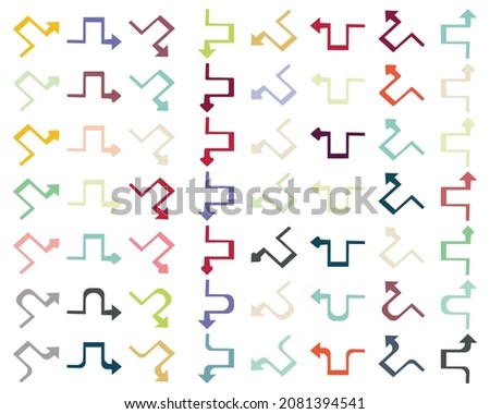 ornament arrow direction sign board hook curved arrow square spin rotate icon reload round on white isolated background