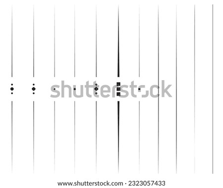 Vertical divider line collection on white isolated background