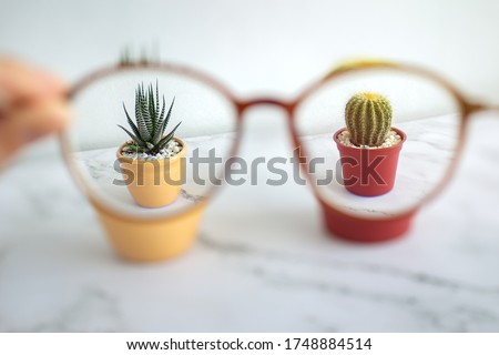 Similar – Image, Stock Photo farsighted / To the moon