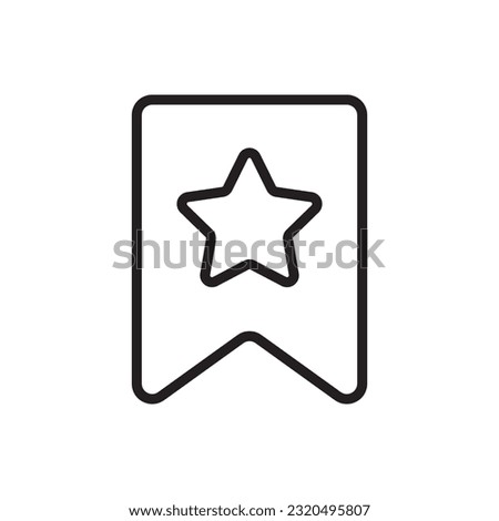 Bookmark or Favorite Icon Vector in White Background