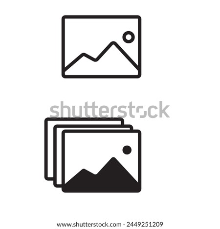 Picture icon vector. photo gallery sign and symbol. image icon vector illustration