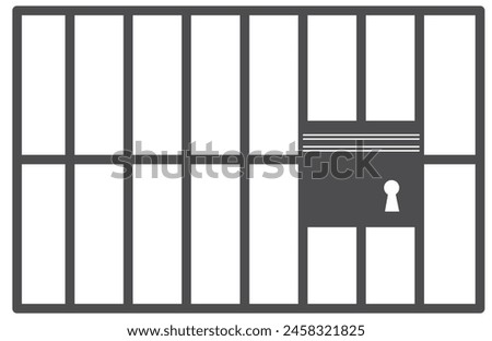 prison  bar cage on a white background