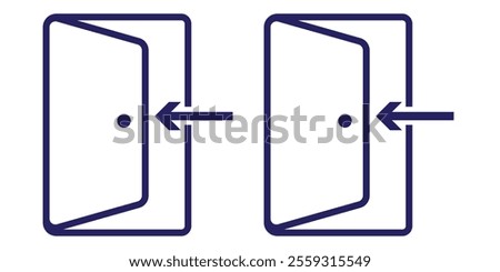 exit, door, entrance, icon, arrow, enter, outline, escape, room, vector, business, icons, isolated, office, art, house, illustration, computer, home, building, interior, black, architecture, button, 