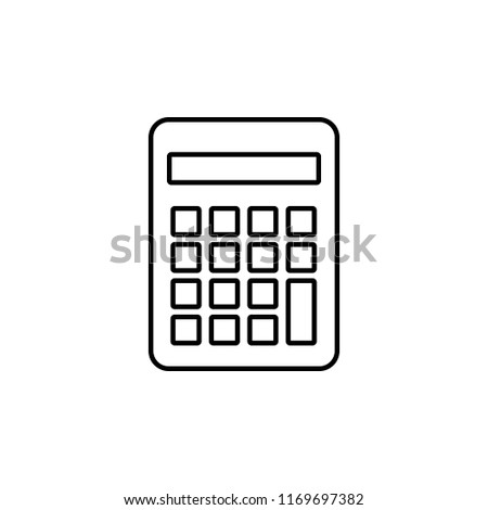 Calculator outline icon. Simple vector for UI and UX, website or mobile application on white background