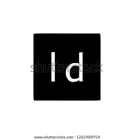 indesign, text icon. Simple glyph vector of text editor set icons for UI and UX, website or mobile application