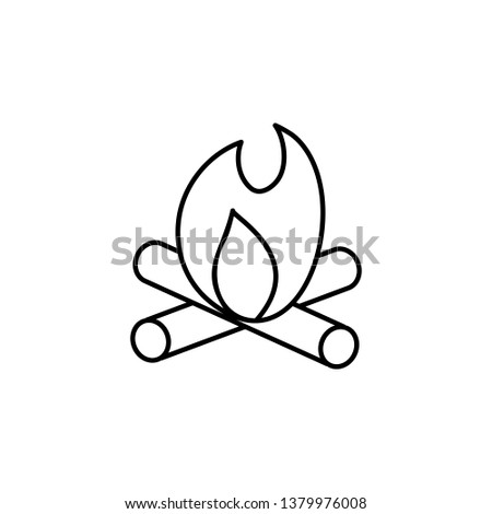 Bonfire icon. Simple thin line, outline vector of summer icons for UI and UX, website or mobile application