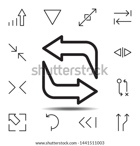 arrow icon. Simple thin line, outline vector element of Arrow icons set for UI and UX, website or mobile application