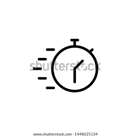 stopwatch icon. Simple thin line, outline vector of Time icons for UI and UX, website or mobile application