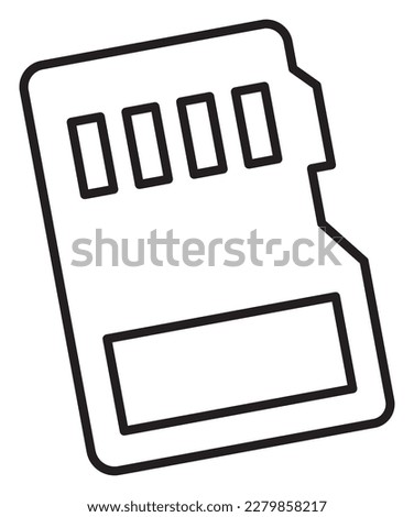 Information technology sd card vector icon illustration.