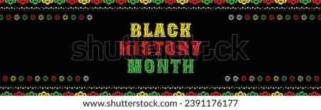 Modern Afro-Centric Celebration: Black History Month 2024 - Illustration of African Culture  American Heritage in Canada and the United States