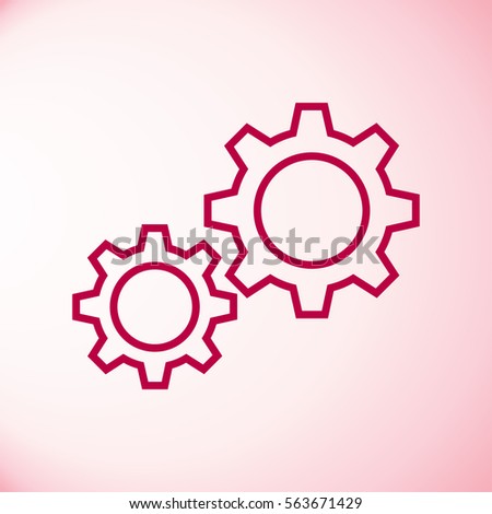 Settings gears (cogs) flat icon