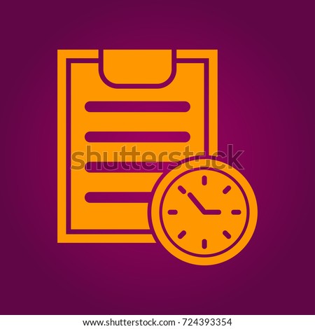 clipboard and clock icon