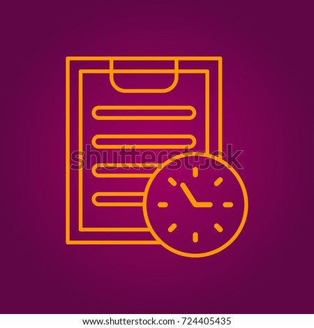 clipboard and clock icon