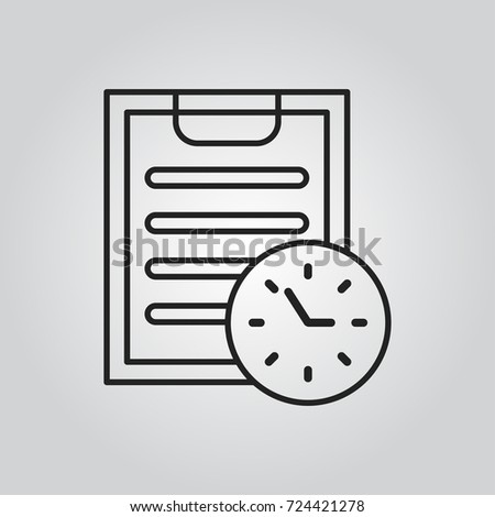 clipboard and clock icon