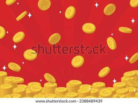 Vector background of lots of point coins