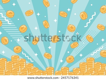 Vector background of lots of point coins