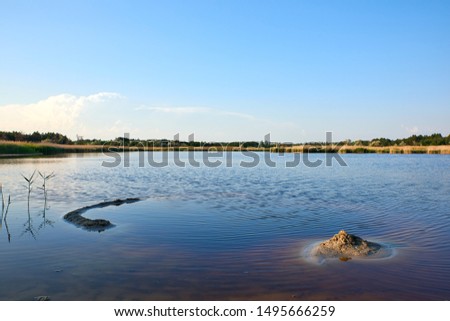 Similar – Image, Stock Photo therapeutic lake with iodine and minerals