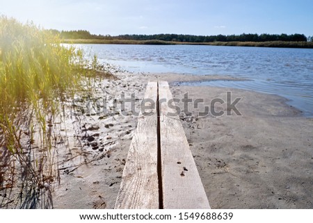 Similar – Image, Stock Photo therapeutic lake with iodine and minerals