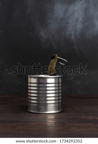 Similar – Image, Stock Photo open hard iron can for food