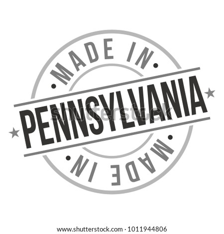 Made In Pennsylvania America Travel Stamp Logo Icon Symbol Design Object Seal Badje Vector.