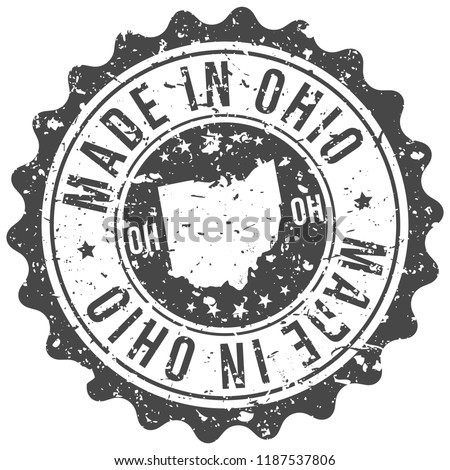 Ohio Made In Map Travel Stamp Icon City Design Tourism Export Seal