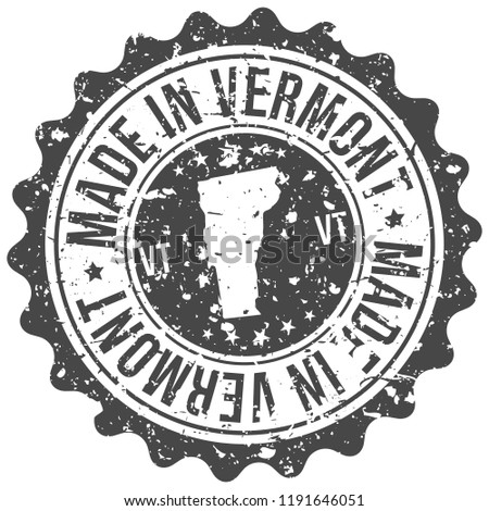 Vermont Made In Map Travel Stamp Icon City Design Tourism Export Seal