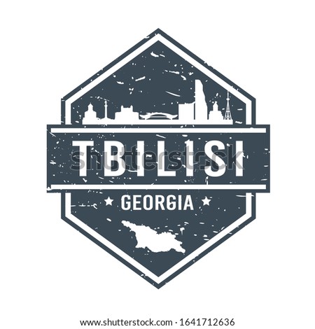 Badge of Tbilisi Georgia. Travel Stamp Icon. Skyline City Design. Tourism Souvenir Vector.