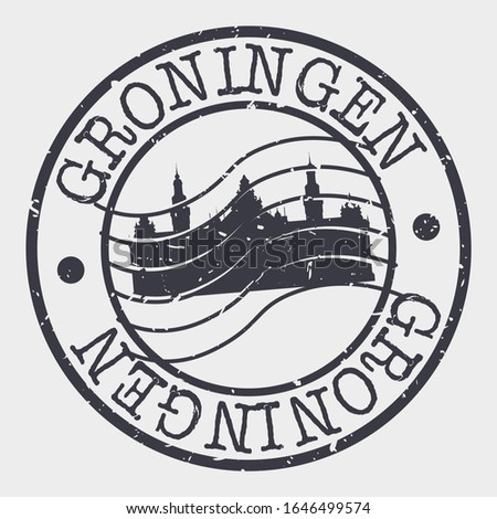 Groningen Netherlands Stamp Postal. Silhouette Seal. Passport Round Design. Vector Icon. Design Retro Travel. National Symbol.