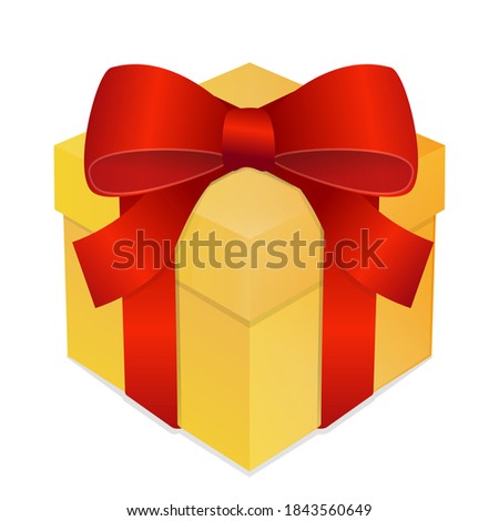 Gift Present Box Emoji. Vector Design Art Christmas. Trendy Communication Chat Elements.