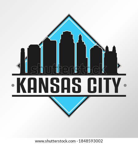 Kansas City, MO, USA Skyline Logo. Adventure Landscape Design Vector Illustration.